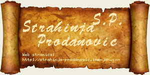 Strahinja Prodanović vizit kartica